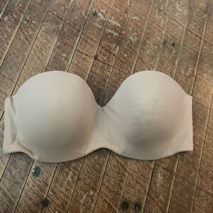 Victoria’s Secret body nude 34D lined strapless convertible bra